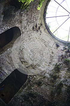 St. Patrick`s well, Orvieto, Italy. Historic well. Great enginee