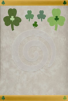 St. Patrick textured shamrocks