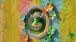 st patricks cute irish dancer animation