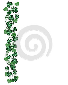 St Patricks Day Border shamrocks