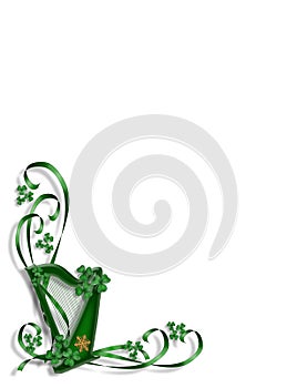 St Patricks Day Celtic Harp