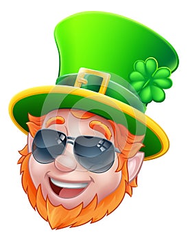 Cool Sunglasses Leprechaun St Patricks Day Cartoon photo