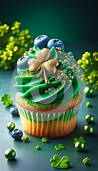 St Patricks Day Festive Cupcakes with Vibrant Decorations