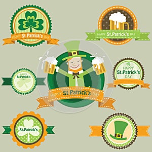 St.Patricks Day frame banner elements