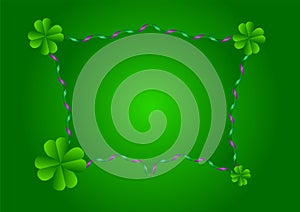 St patricks day frame border background