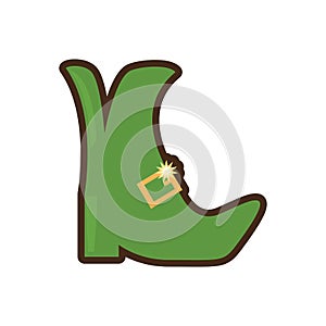 st patricks day green boot leprechaun