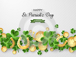 St. Patricks Day greeting holiday design.