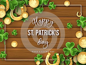 St. Patricks Day greeting holiday design.