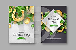 St. Patricks Day greeting holiday posters.