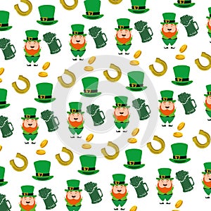 St patricks day pattern background