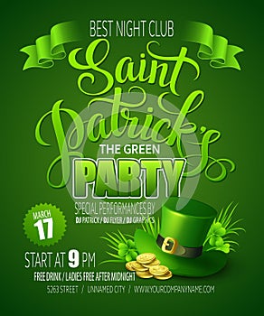 St. Patricks Day poster. Vector illustration