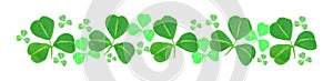 St Patricks Day shamrock border