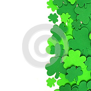 St Patricks Day shamrock border