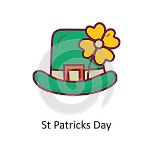 St Patricks Day vector Fill outline Icon Design illustration. Holiday Symbol on White background EPS 10 File