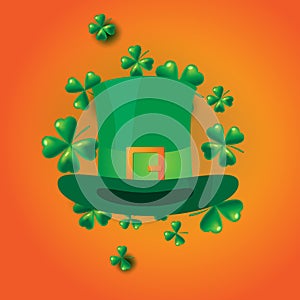 St. Patricks Day vintage holiday badge design.