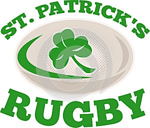 St. patricks rugby ball shamrock