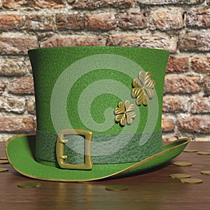 St Patrickâ€™s day green leprechaun hat