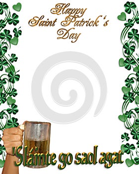 St Pattys Day Irish Toast Border photo