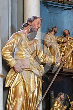 St Paul, altar of the Parting of the Apostles at the Church of Our Lady of Jerusalem at Trski Vrh in Krapina, Croatia