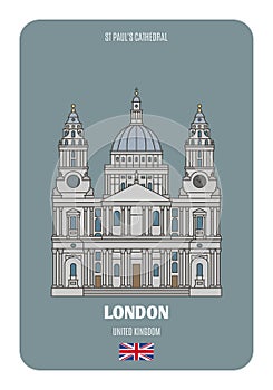 St Paul Cathedral in London, UK. Architectural symbols of European cities