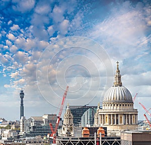 St Paul Cathedral at sunset, London