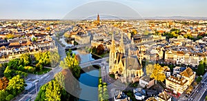 St. Paul Church and Strasbourg Cathedral - Alsace, France