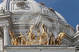 St. Paul Minnesota State Capitol with Golden Horses