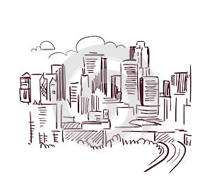 St Paul Minnesota usa America vector sketch city illustration line art