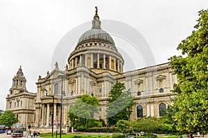 St. Paul\'s Cathedral is a 111 m high building with an area of 7700m2 is the 21st largest church in the world, London