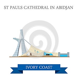 St Paul's Cathedral in Abidjan Ivory Coast vector photo