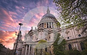 St. Paul`s Cathedral in central London, UK