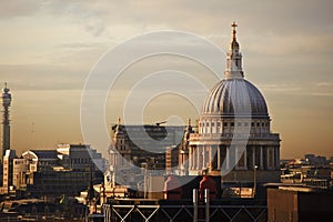 St Paul's Cathedral London during Winter sunset
