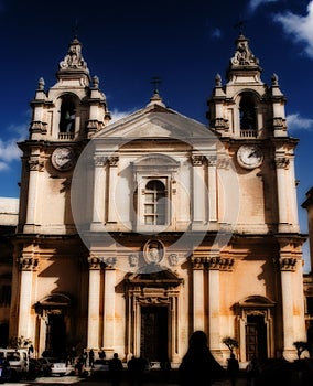 St. Paul`s Cathedral in Mdina, Malta