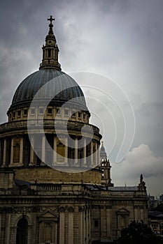 St. paul`s cathedral from the one new change rooftop in london photo