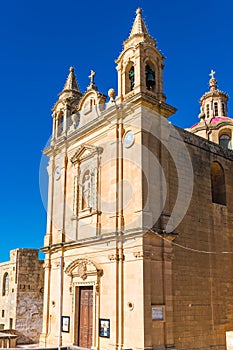 St. Paul\'s Church is a Roman Catholic parish church from the 20th century. Village of Munxar, Gozo, Malta
