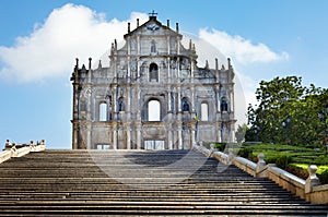 St Paul's Ruins church landmark of Macau, Chin