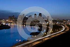 St Paul Skyline at Night. photo