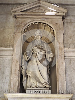 St Paul statue at SS Annunziata Church in Turin