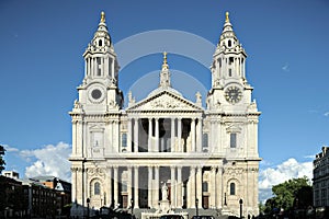 St Pauls Cathdral facade London England UK photo