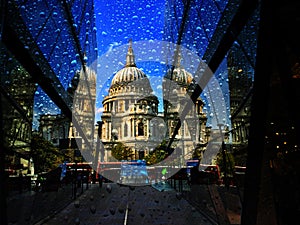 Catedral pesado la lluvia 