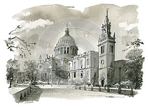 St Pauls Cathedral Illustration