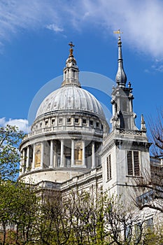 St. Pauls Cathedral and the old tower of St. Augustine Watling Street