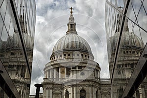 St Pauls cathedral with relections