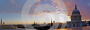 st pauls and the shard sunset