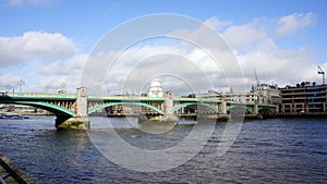 St Pauls and southwark bridge in London