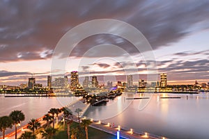 St. Pete, Florida, USA Downtown City Skyline from the Pier