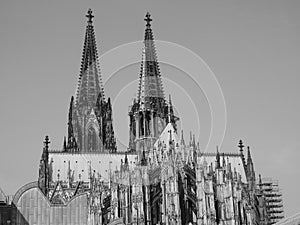 St Peter Cathedral in Koeln, black and white