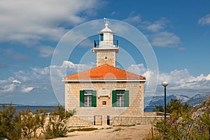 St. Peter Lighthouse in Makarska resort, Dalmatia Croatia