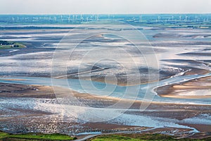 St. Peter-Ording, Aerial Photo of the Schleswig-Holstein Wadden Sea National Park