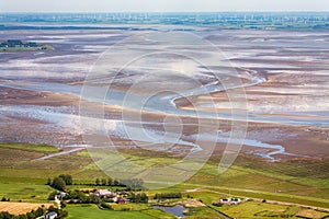 St. Peter-Ording, Aerial Photo of the Schleswig-Holstein Wadden Sea National Park